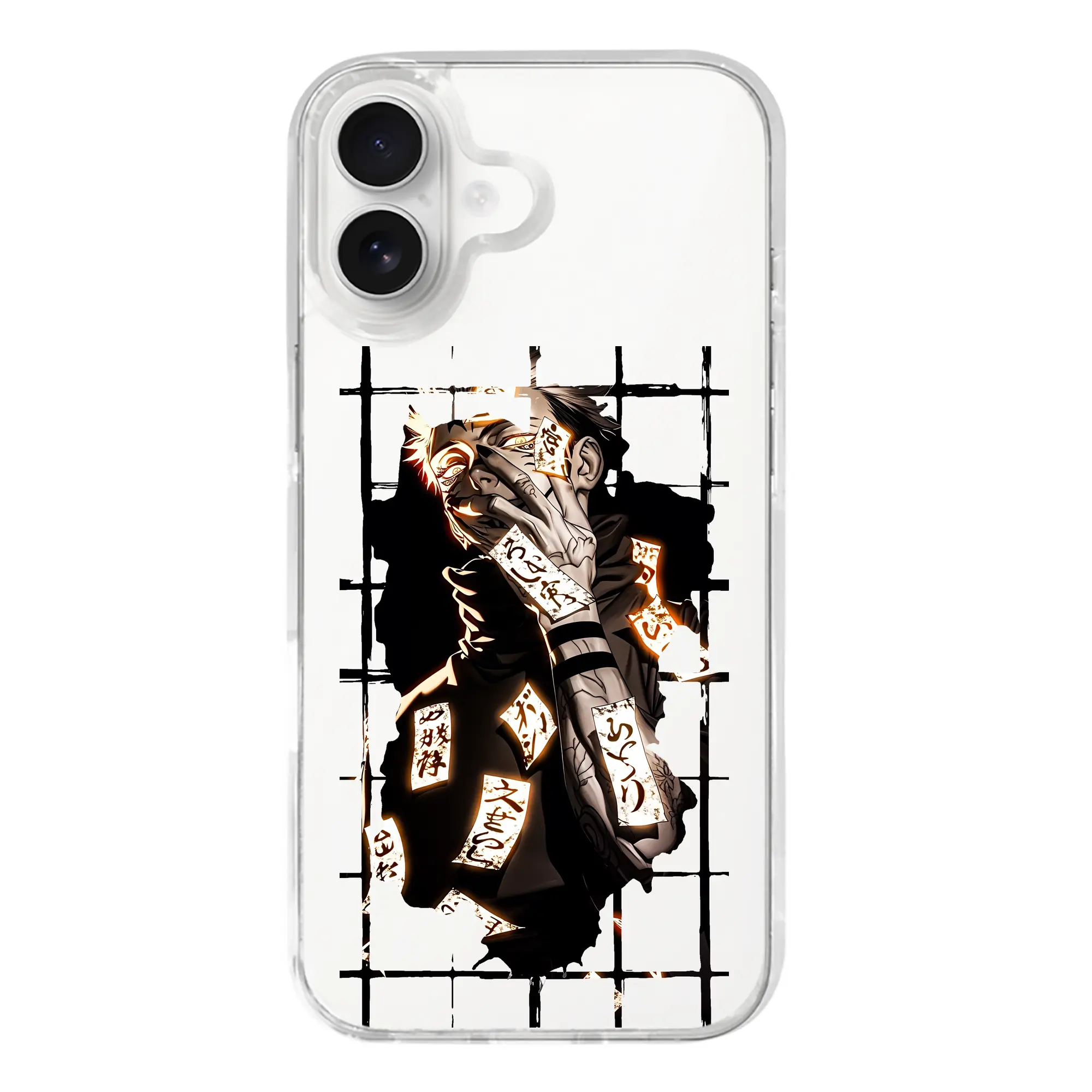 呪術廻戦 グッズ,両面宿儺 - iPhone 17シリーズ 透明スマホケース – 薄型・耐衝撃・精密フィット保護カバー